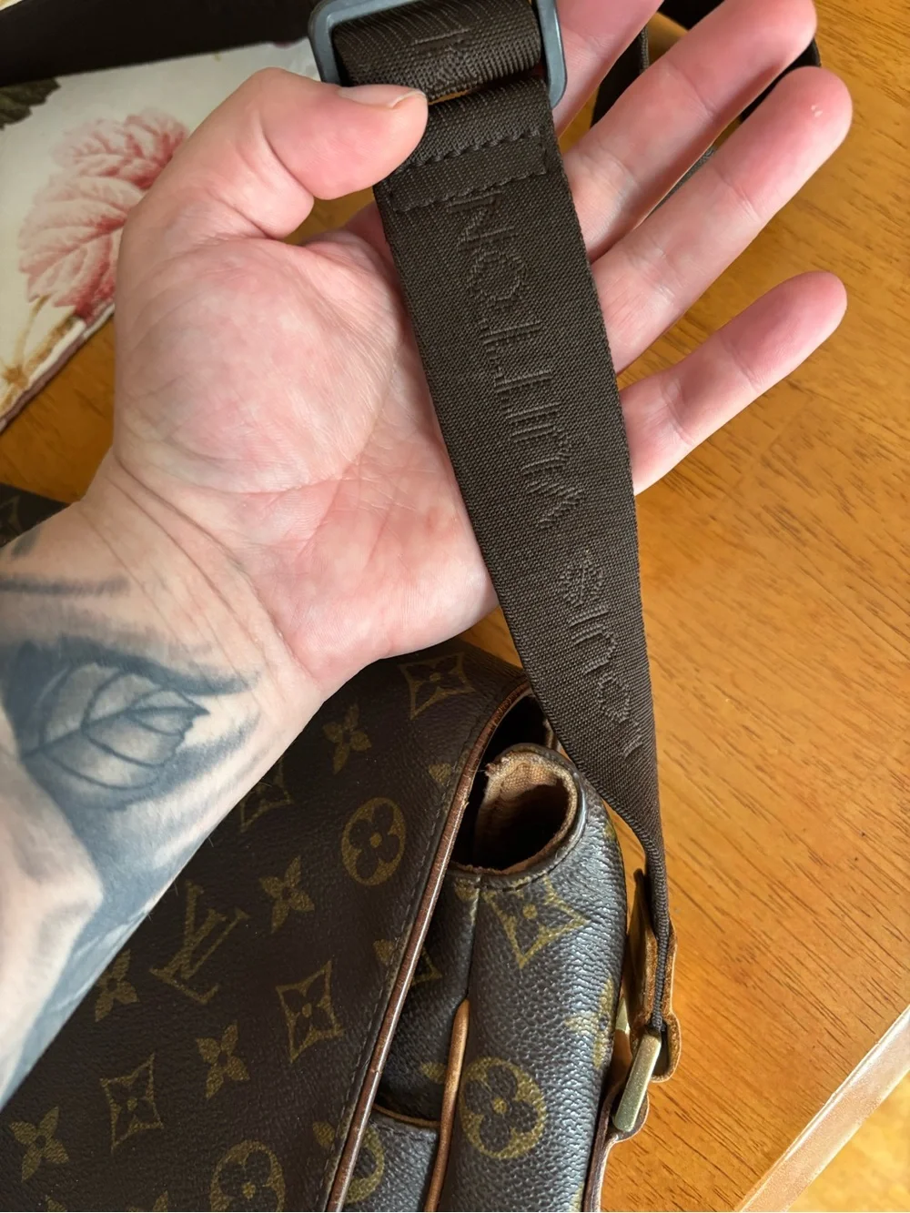 Louis Vuitton Monogram Canvas Messenger Bag in Brown and Tan